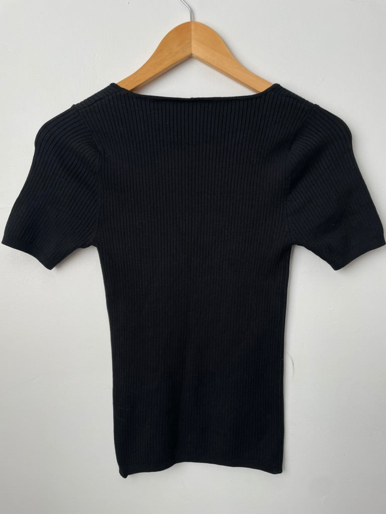 90's ribbed knit shirt - medium, $32 - silk blend