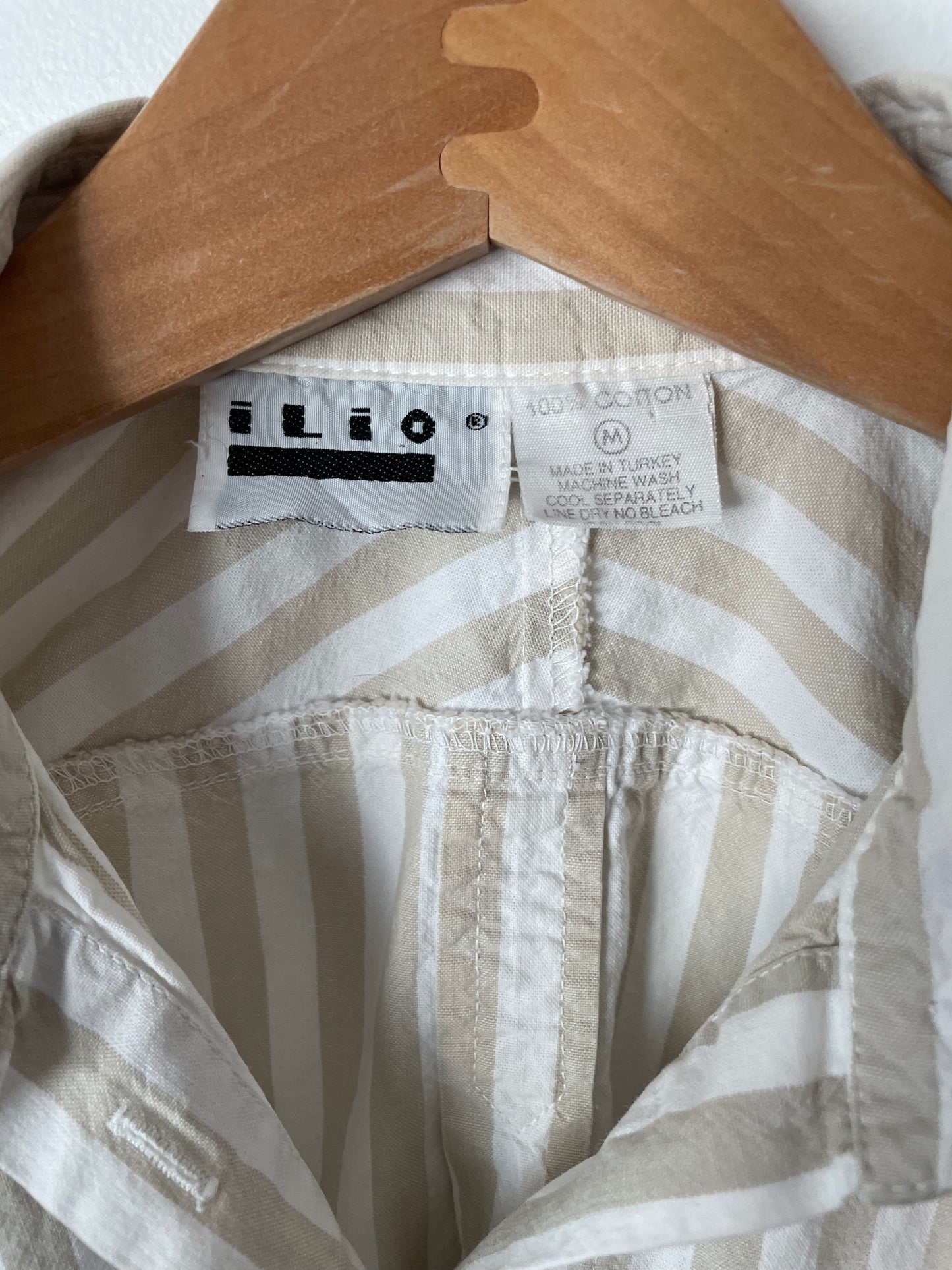 khaki + white stripe - Medium