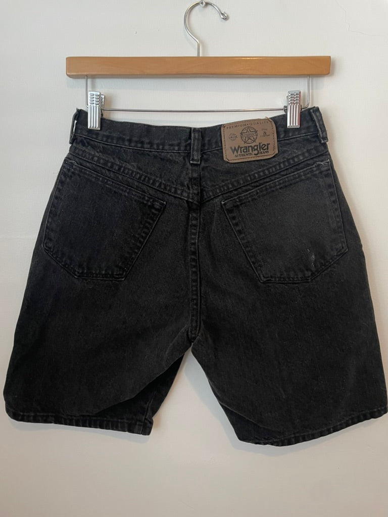 Wrangler Black denim short - 29 high waist , $42
