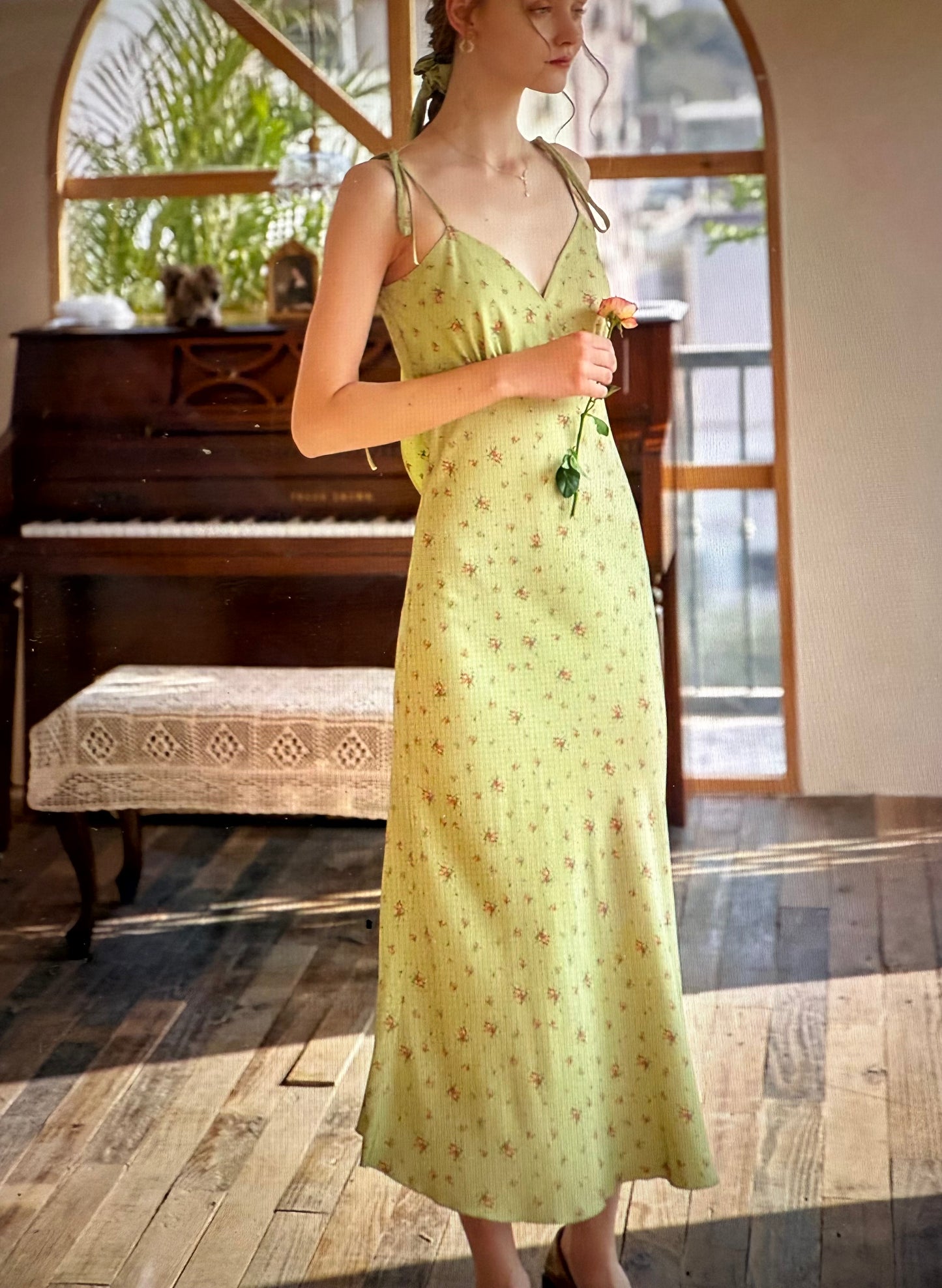 Floral slip maxi dress