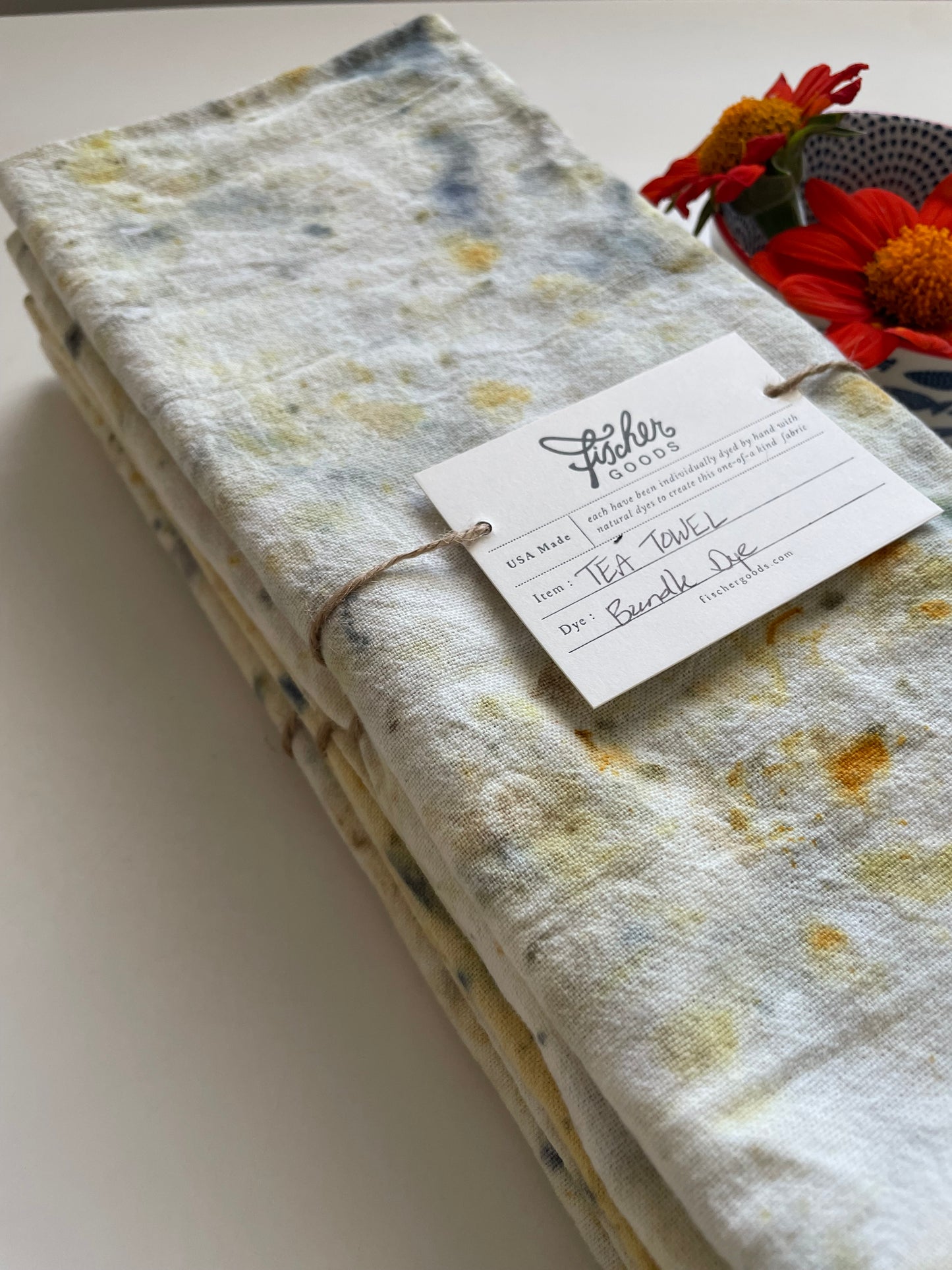 Natural Dye Tea Towel - Bundle Dye