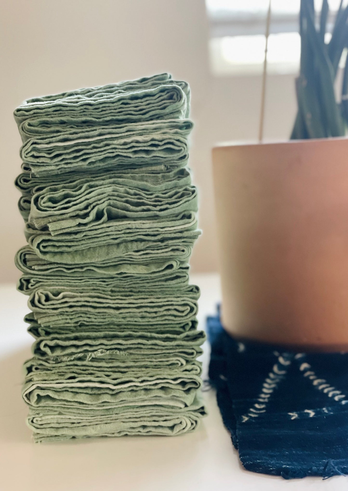 Natural Dyed Tea Towel - Chlorophyll