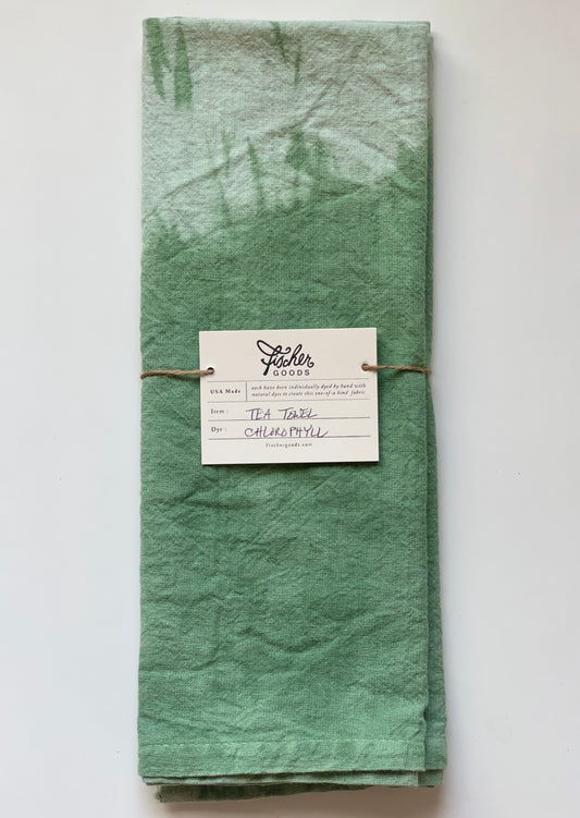 Natural Dyed Tea Towel - Chlorophyll