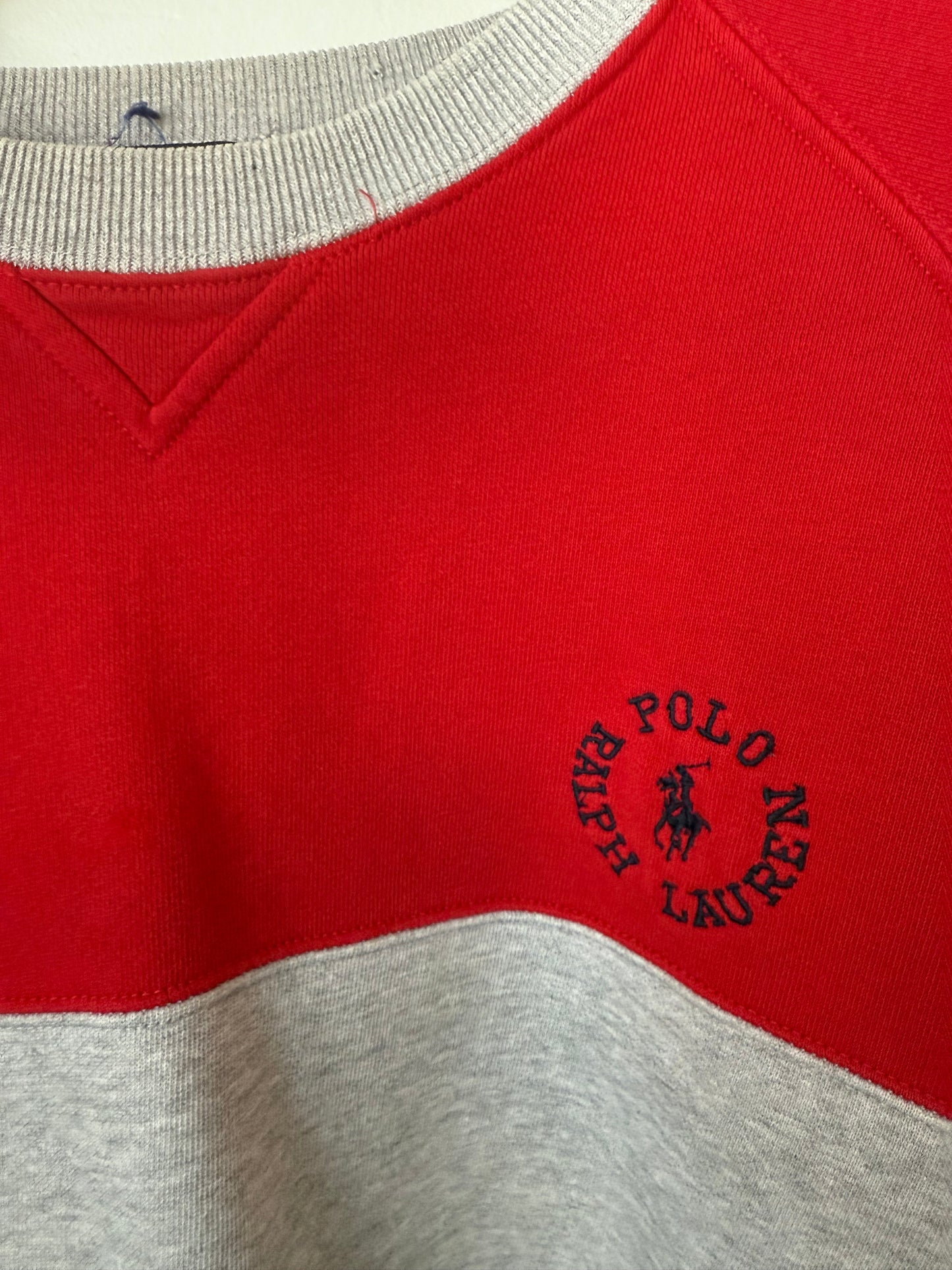 Polo RL - blue & red stripe sweatshirt