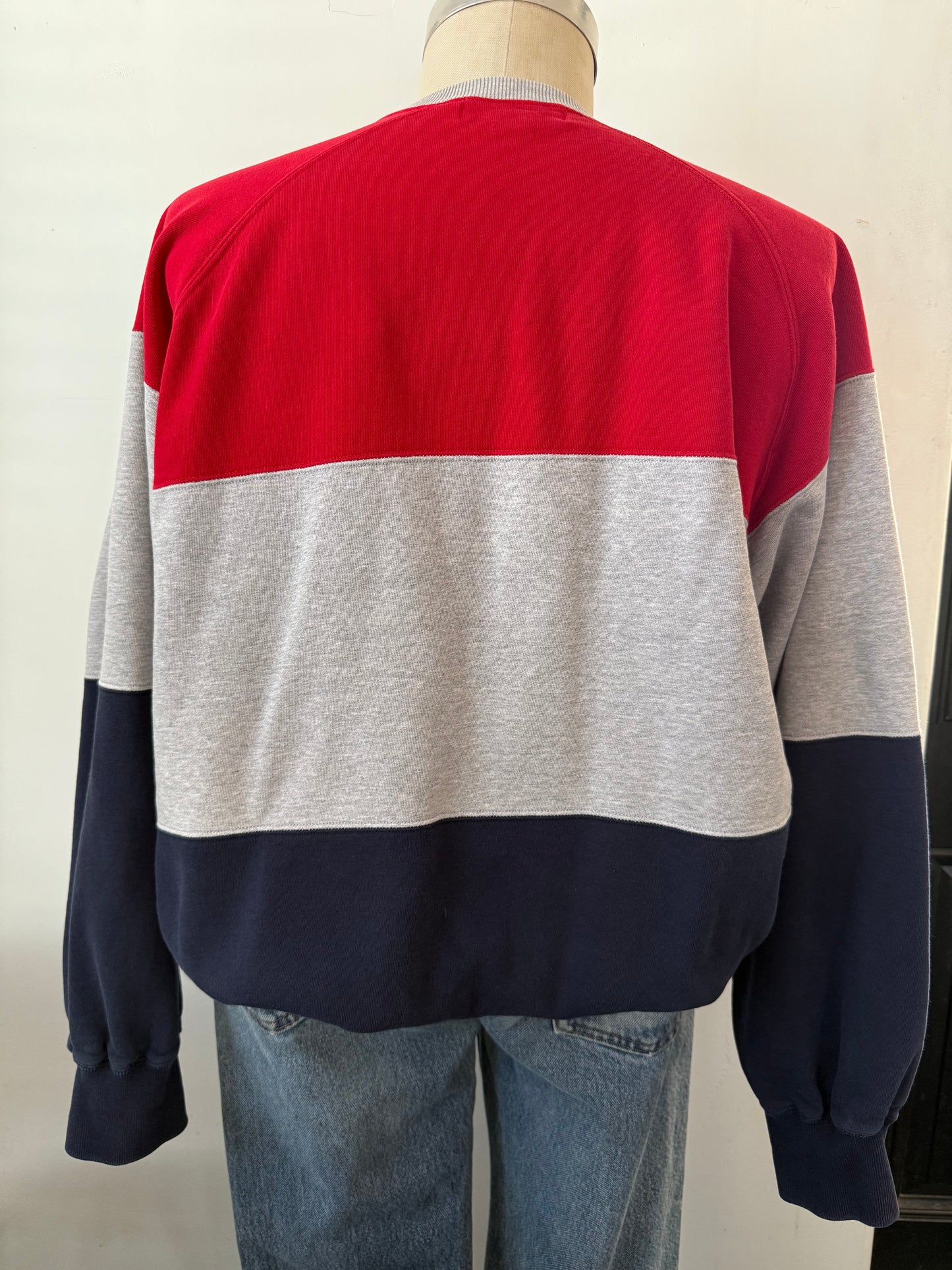 Polo RL - blue & red stripe sweatshirt