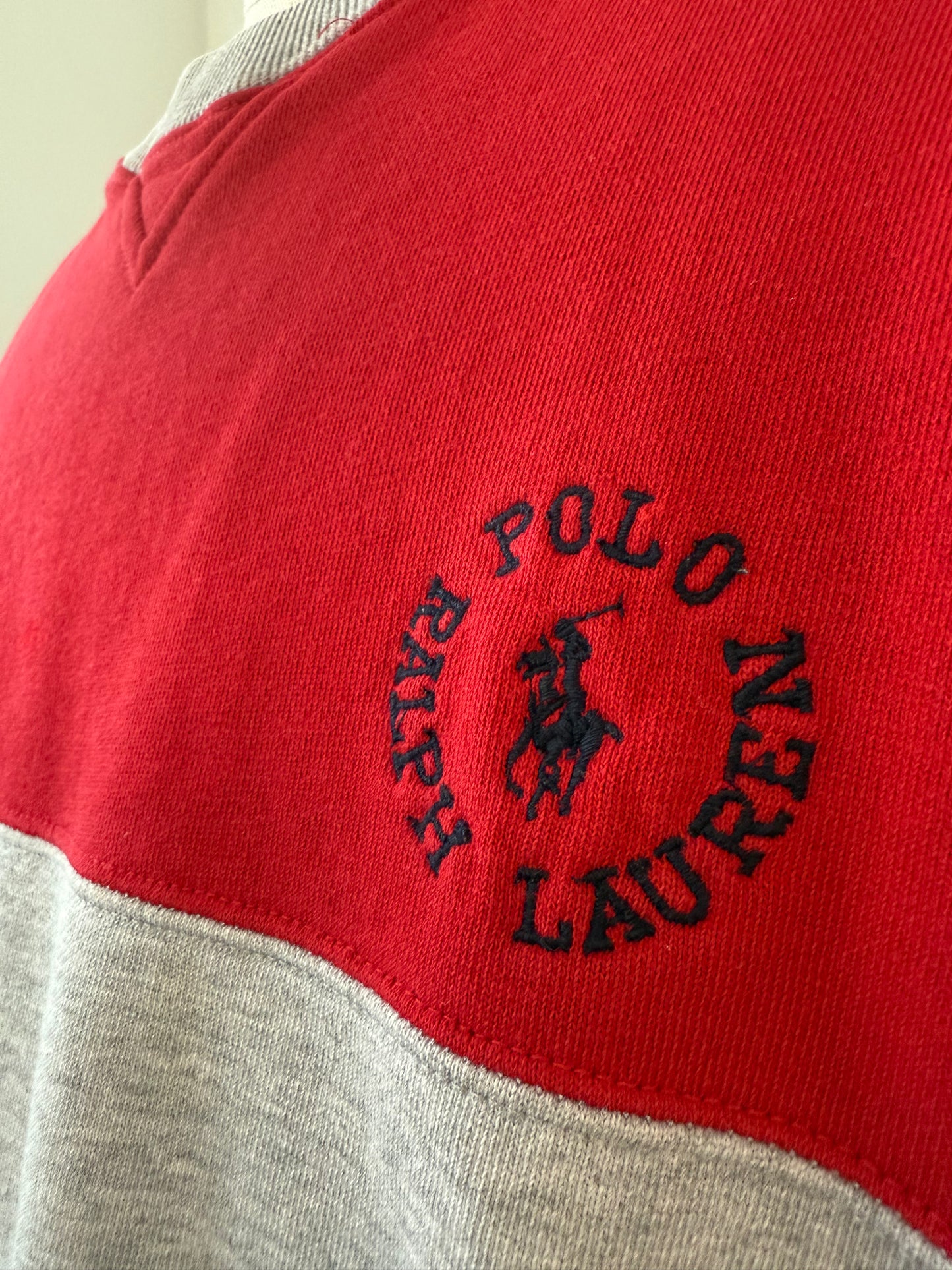 Polo RL - blue & red stripe sweatshirt
