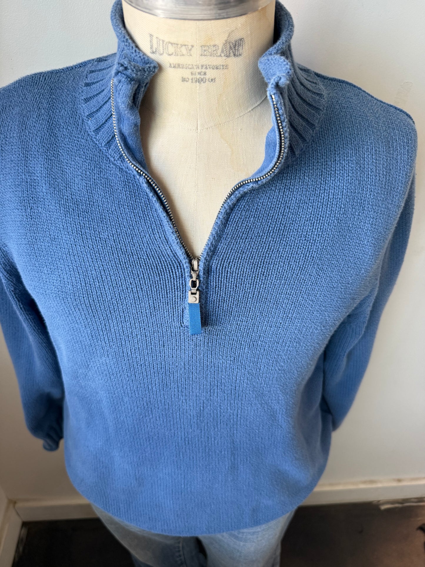3/4 Zip cotton sweater