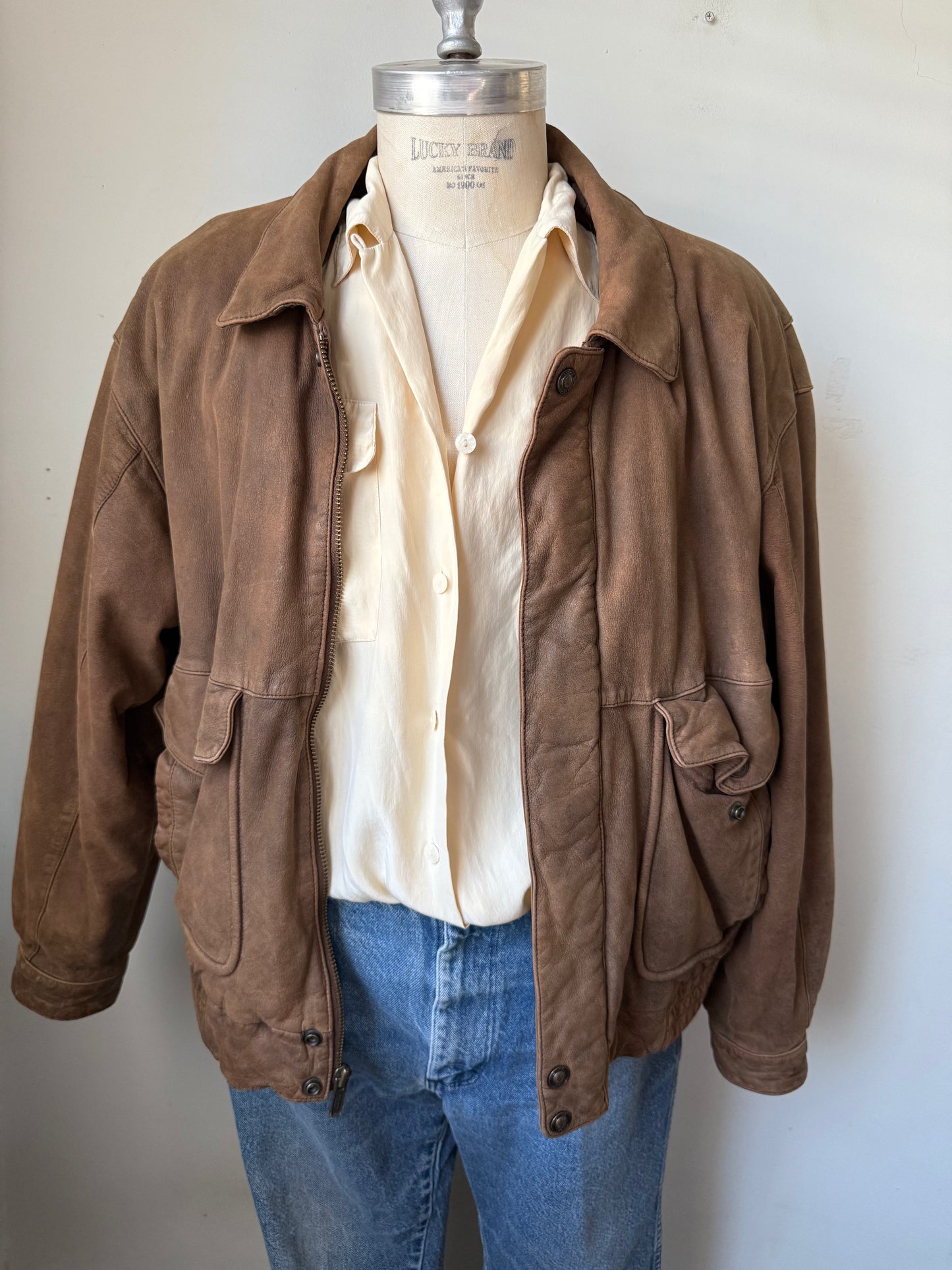 90's Leather Bomber