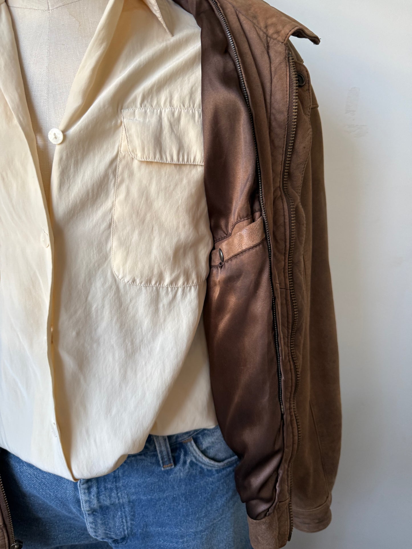 90's Leather Bomber