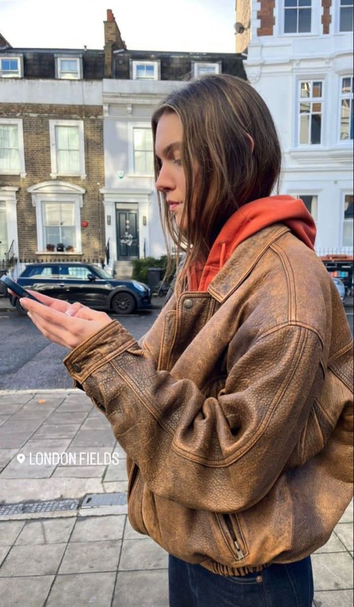 90's Leather Bomber