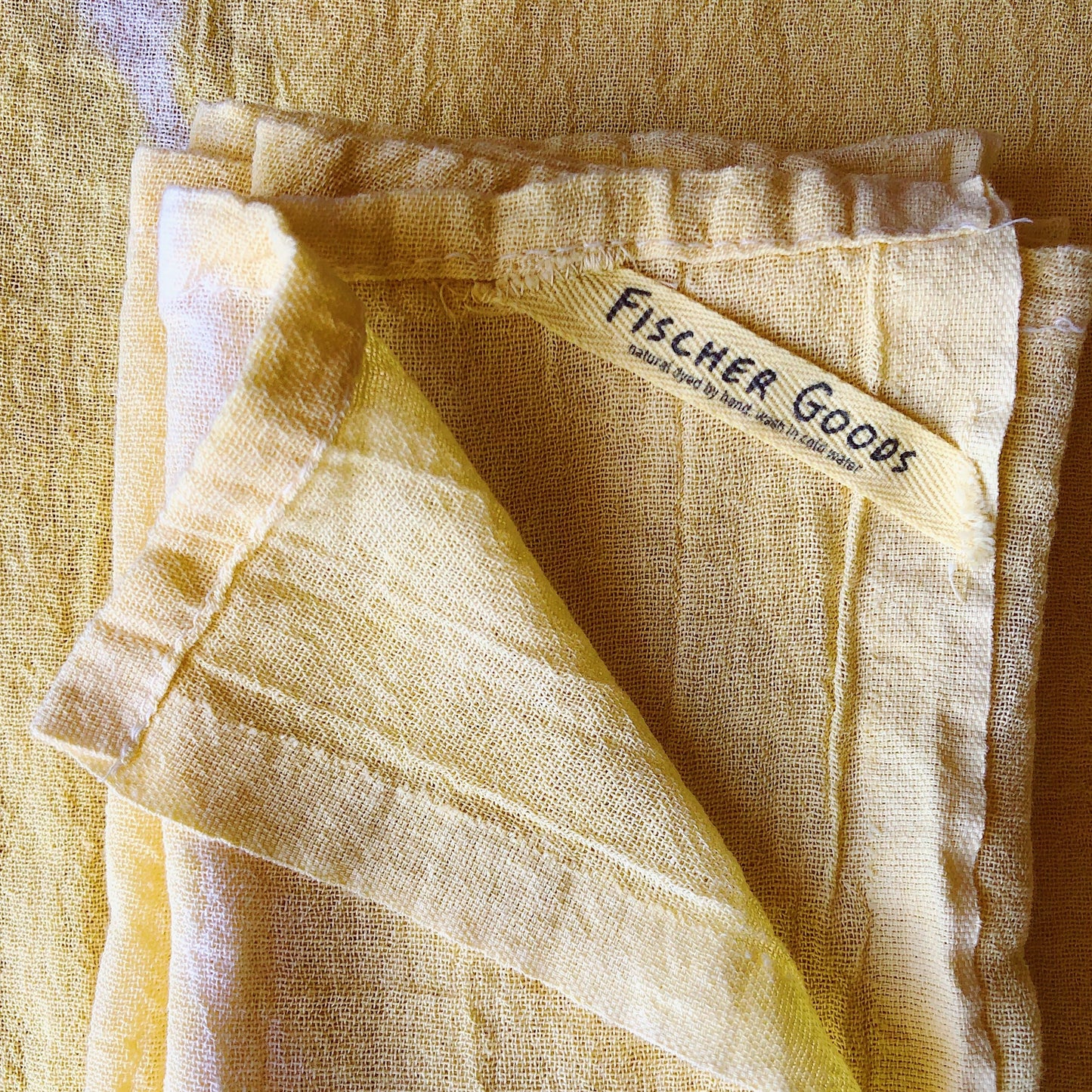 Natural Dyed Tea Towel - Marigold