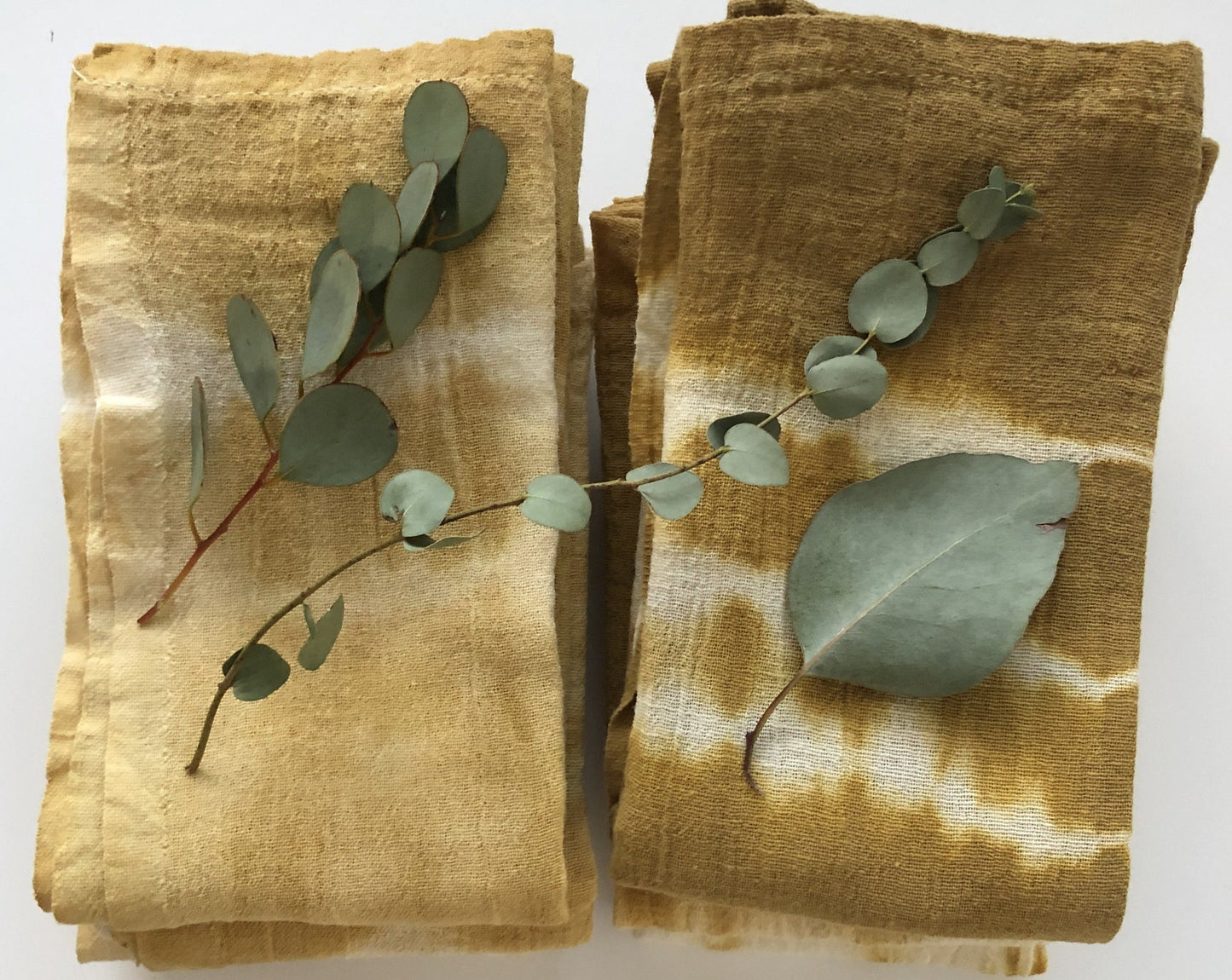 Natural Dyed Tea Towel - Eucalyptus