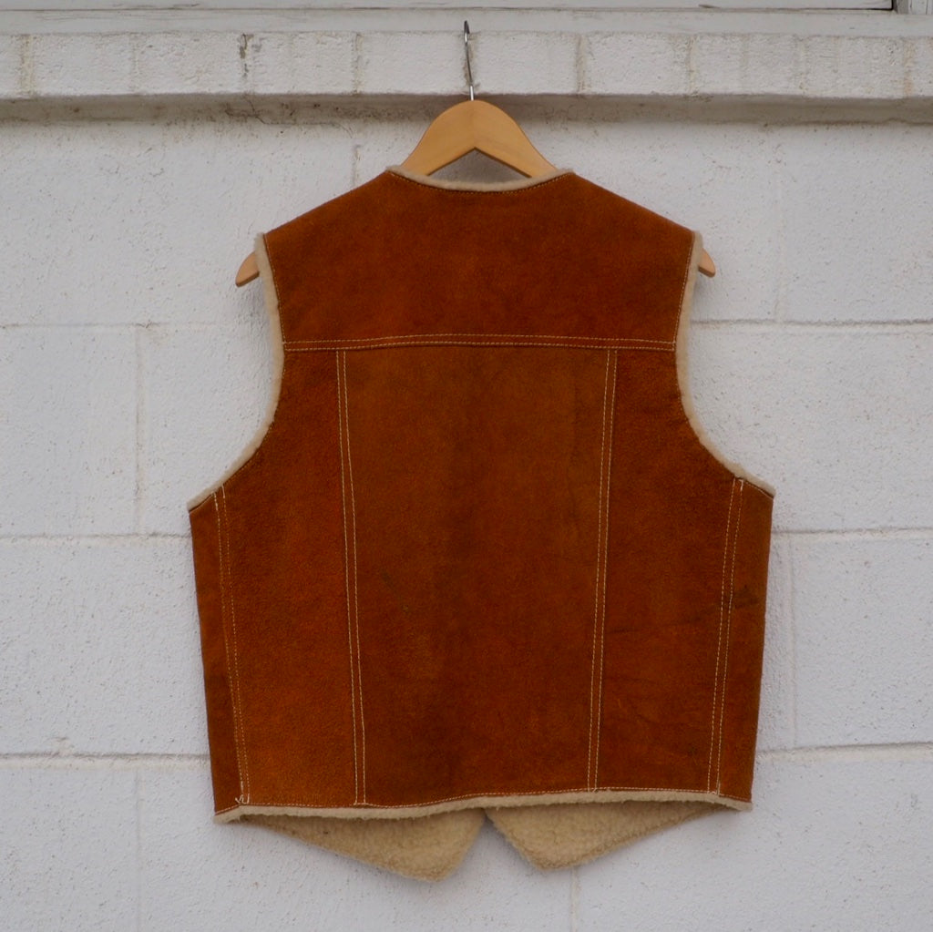 Suede vest w Sherpa lining