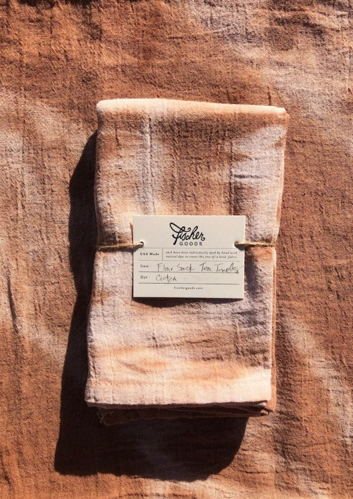 Natural Dyed Tea Towel - Cutch