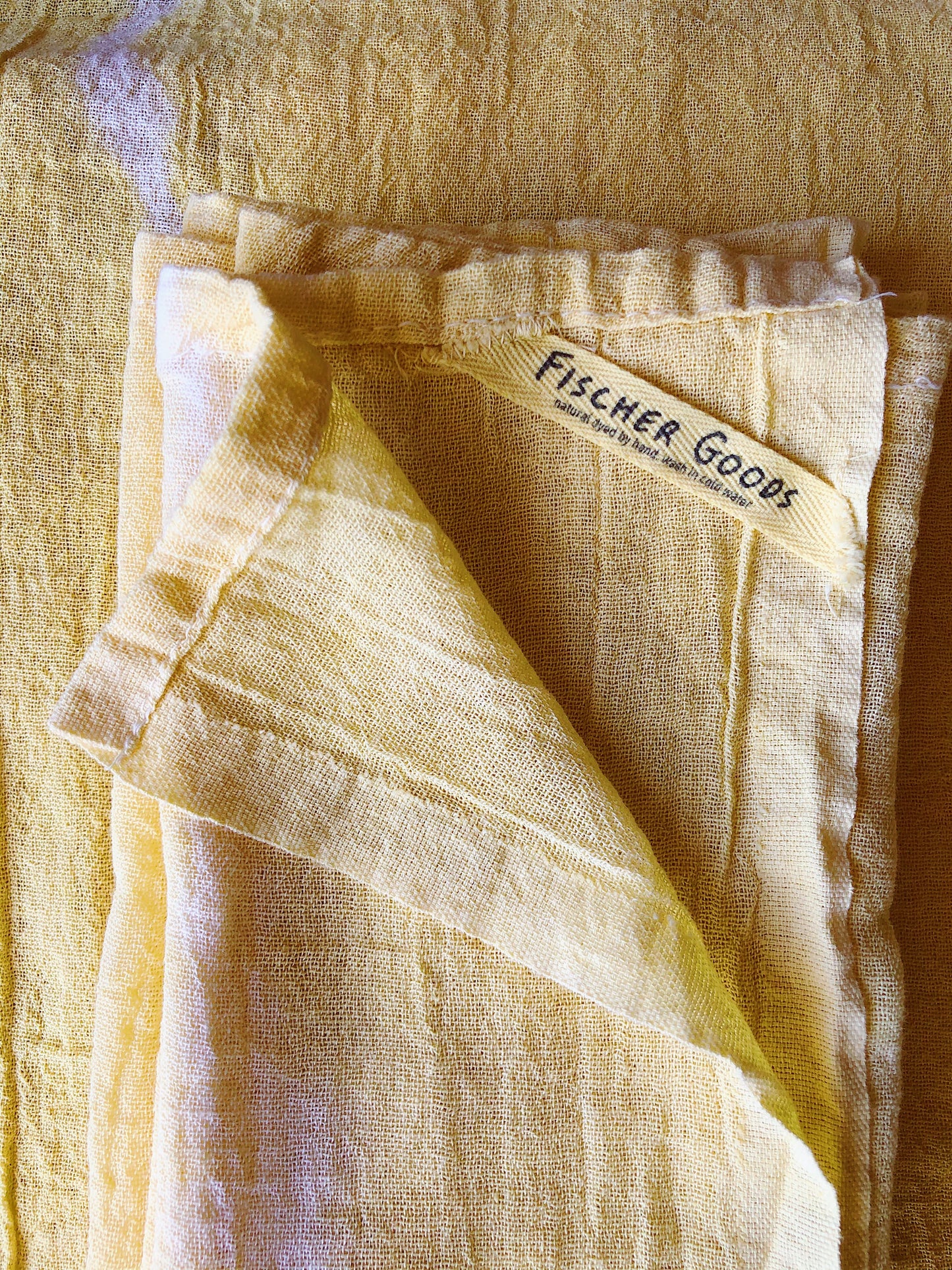 Natural Dyed Tea Towel - Marigold