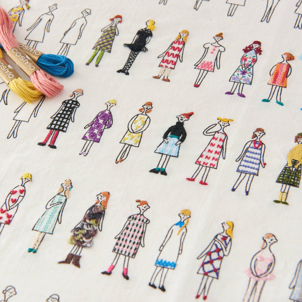 COSMO 100 Ladies Pattern Embroidery Fabric