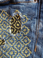 Persimmon Flowers - Minimal Mending + Embellishment Transfer