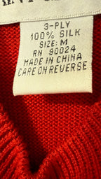 90's Red Silk knit