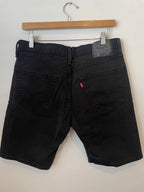 Levi black denim short - 34" waist, $44