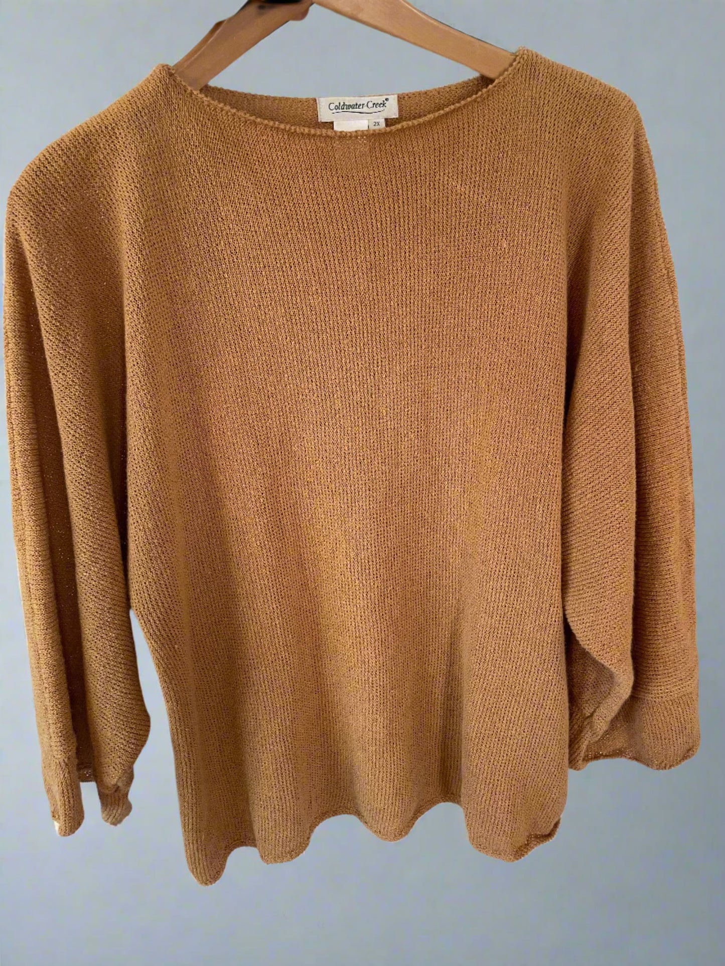 Gauzy knit top - 2XL, $34