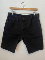 Levi black denim short - 34" waist, $44