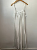 90's white slip dress, $45, size XL