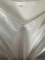 90's white slip dress, $45, size XL