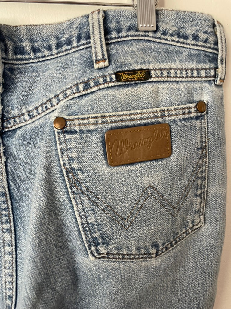 Wrangler straight leg denim, 38"x30". $64