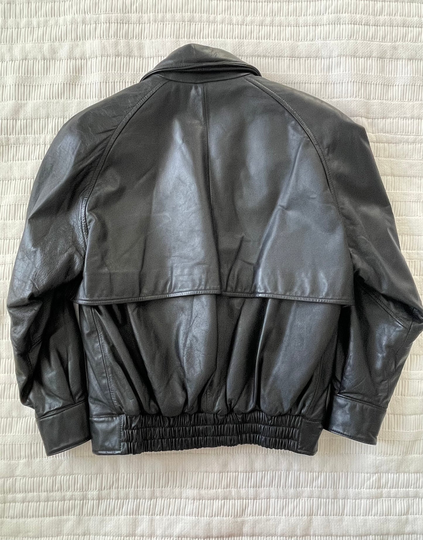 Leather Black Bomber Jacket