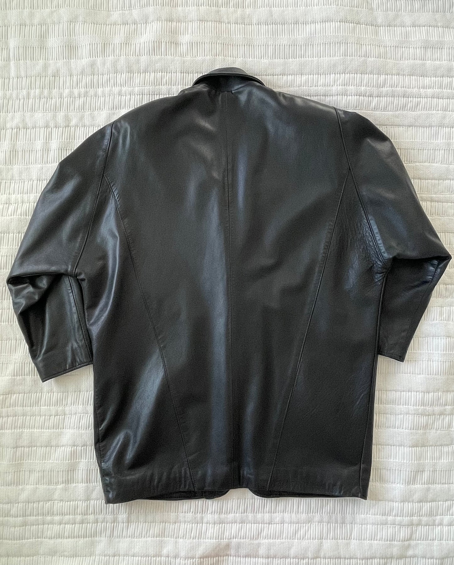 Leather Black  blazer style jacket