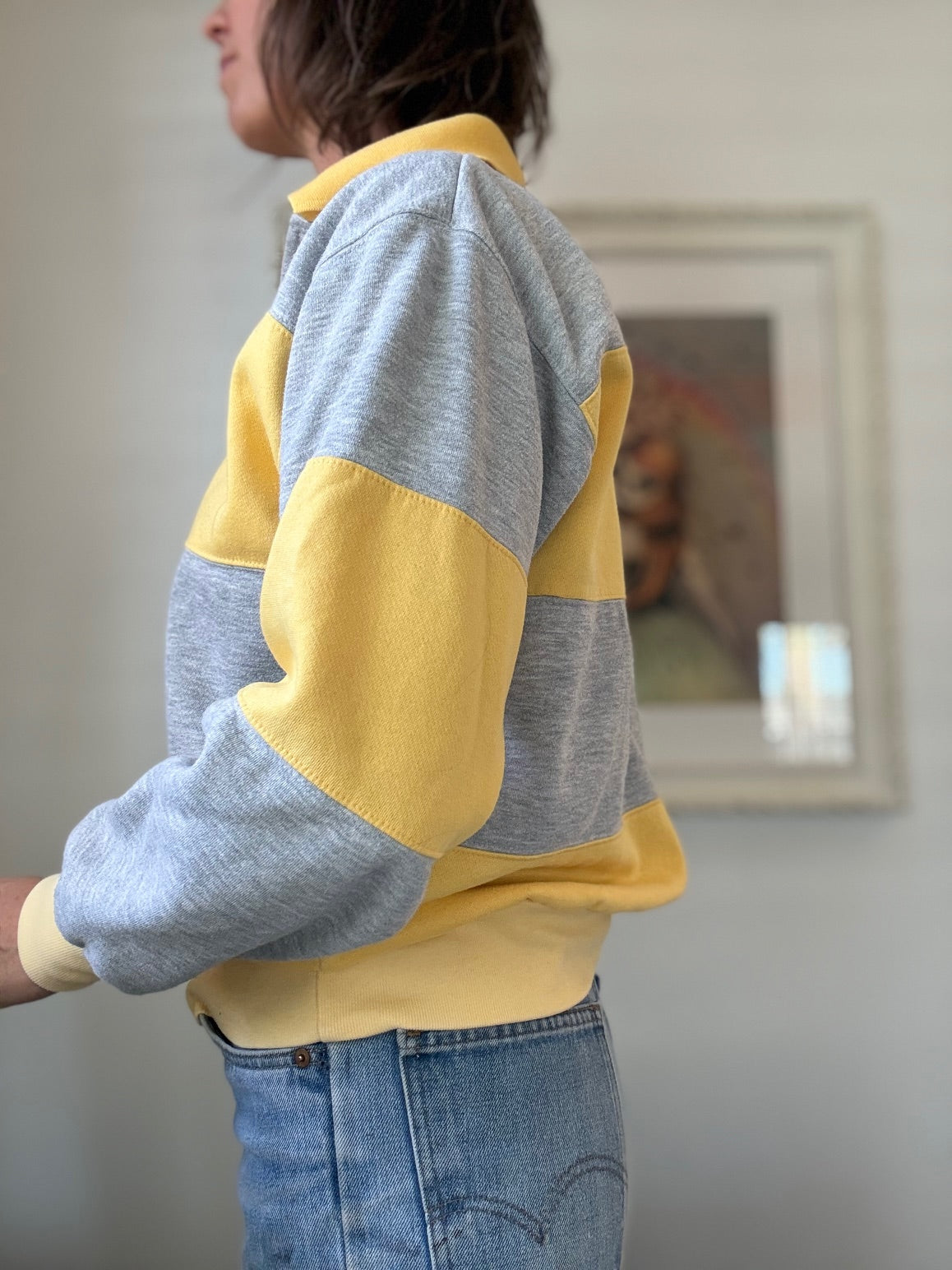 1990's henley sweatshirt