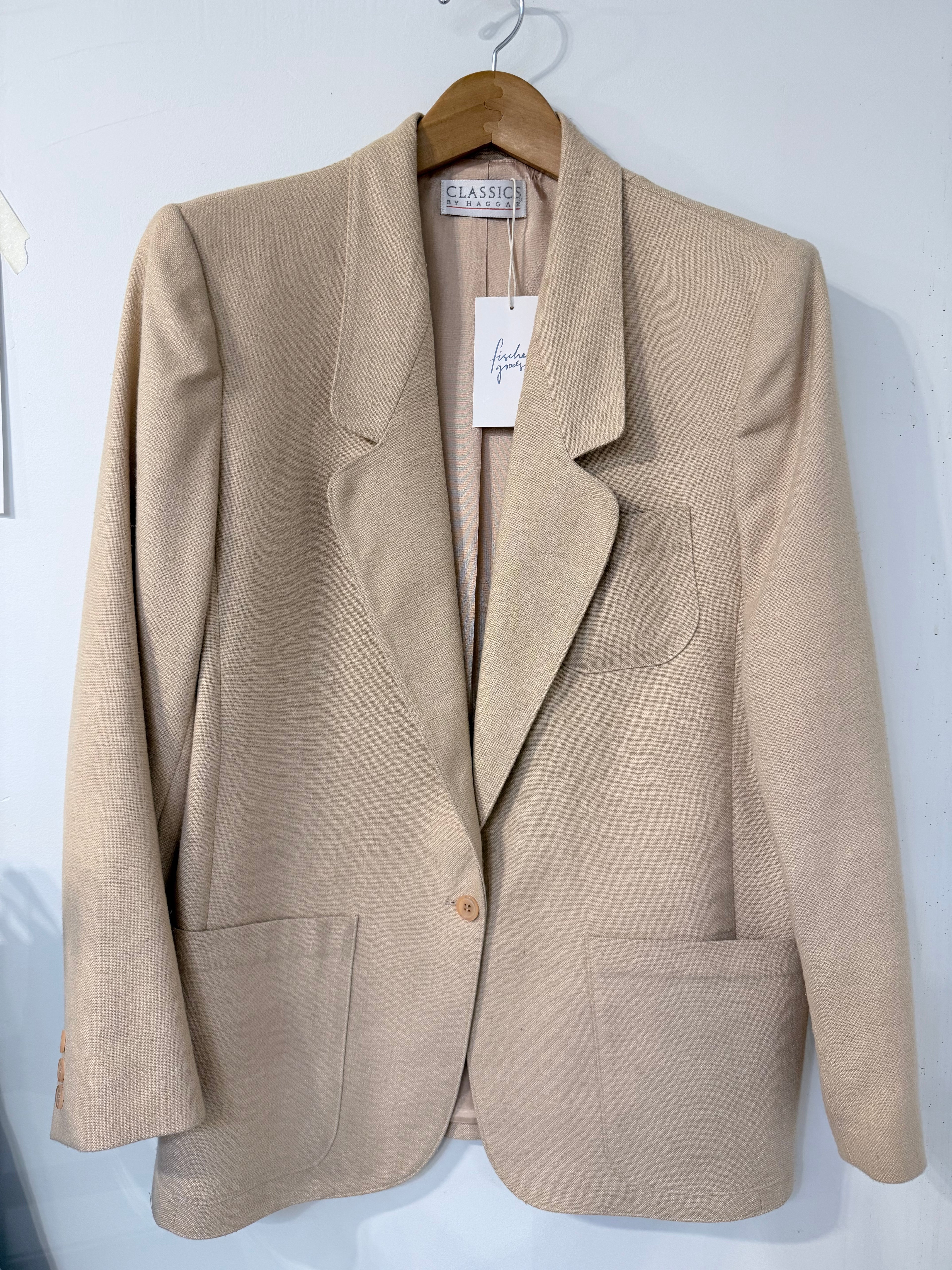 Linen light tan blazer