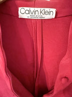 90's Red Silk Blouse