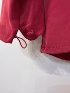 90's Red Silk Blouse