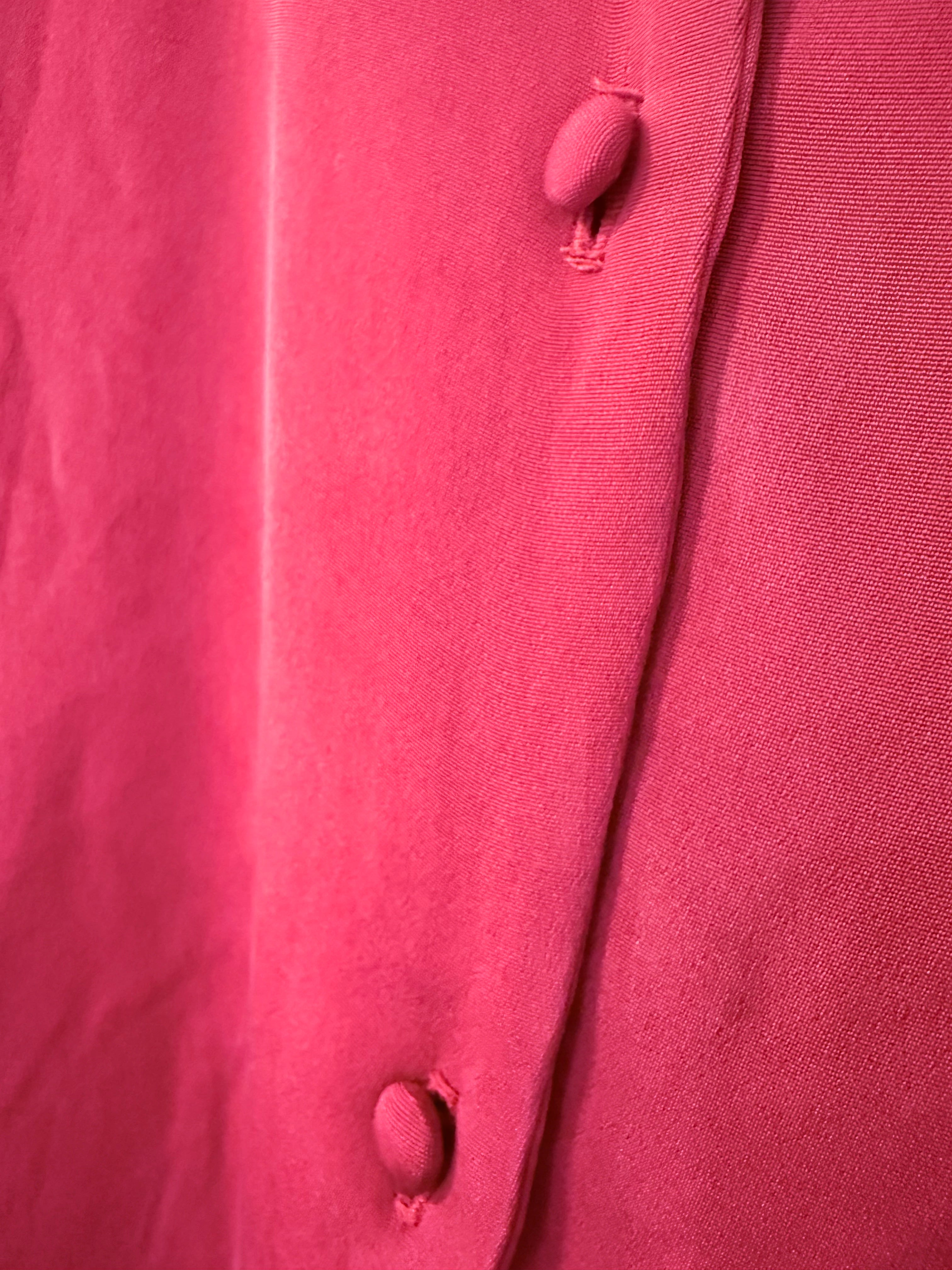 90's Red Silk Blouse