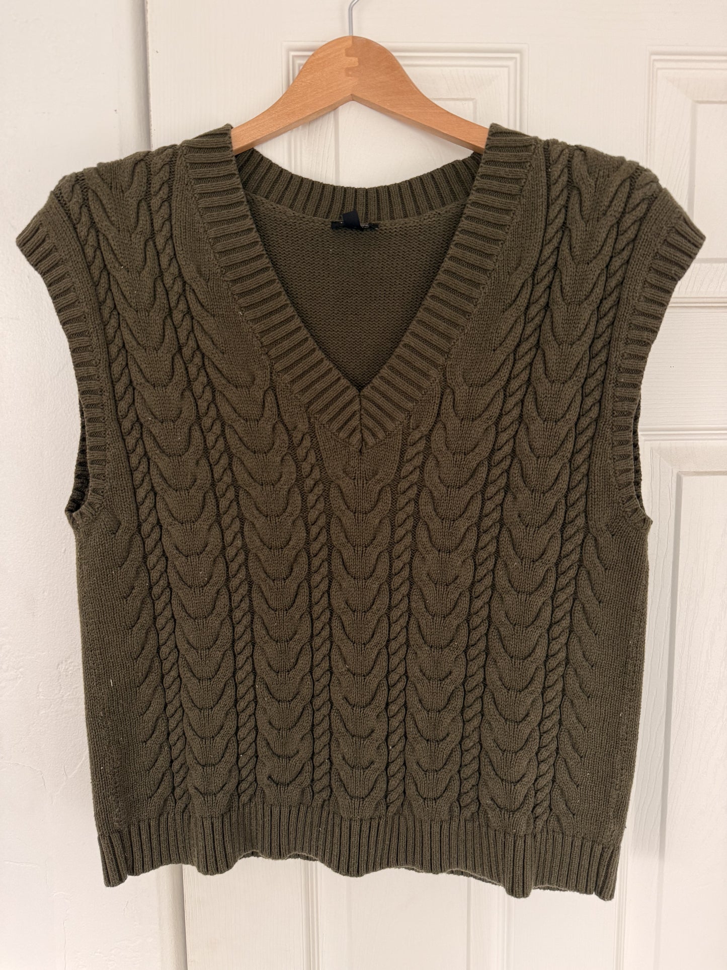 Olive sweater vest