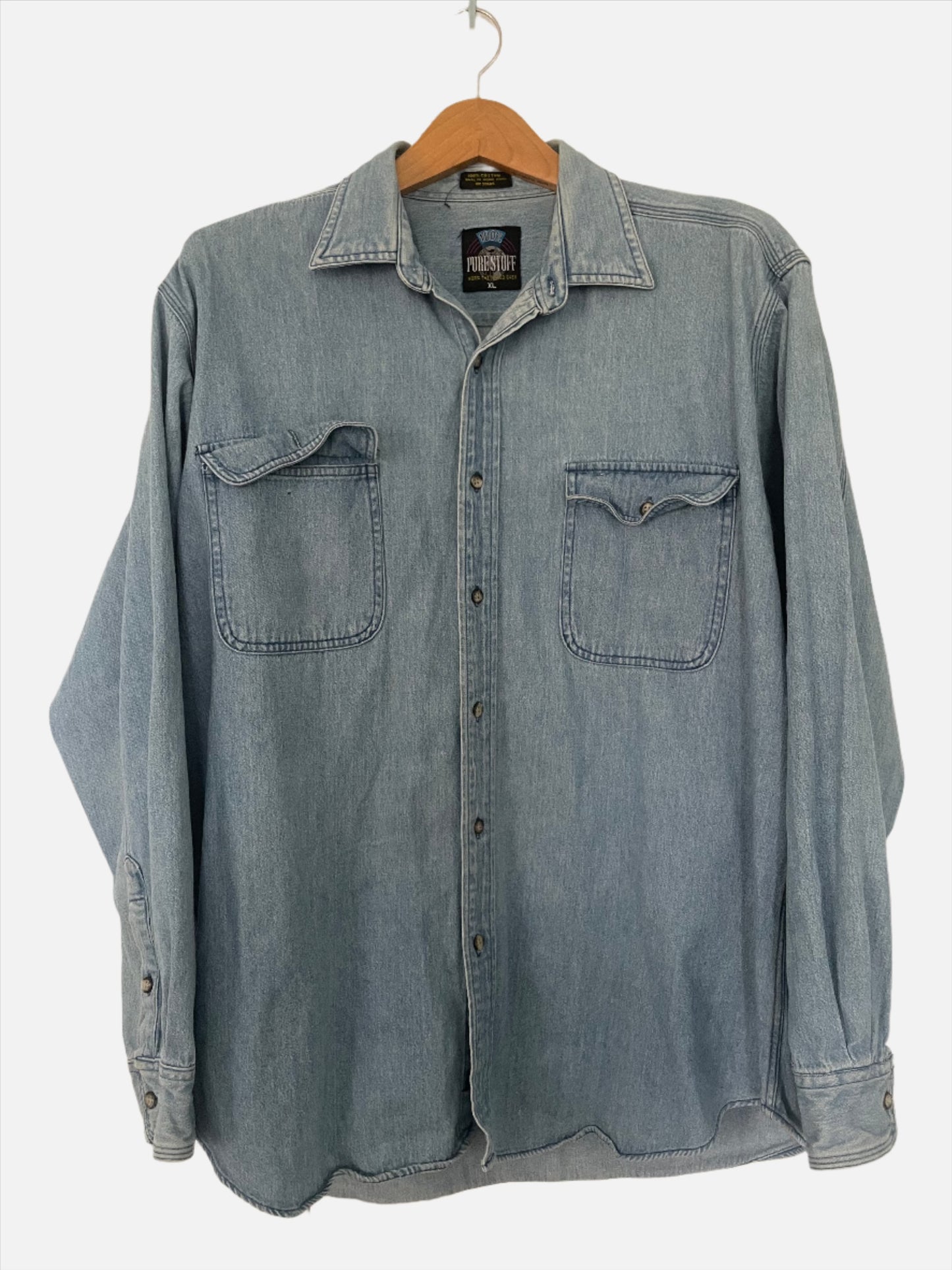 Denim oversized fit shirt - XL