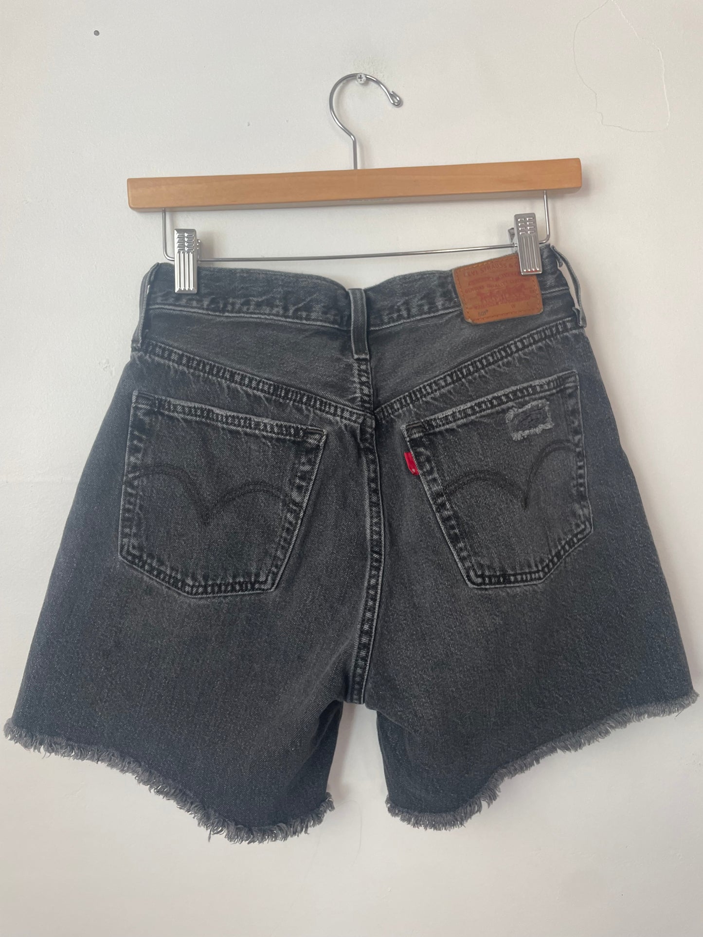 Levi Premium black denim short - 27" waist