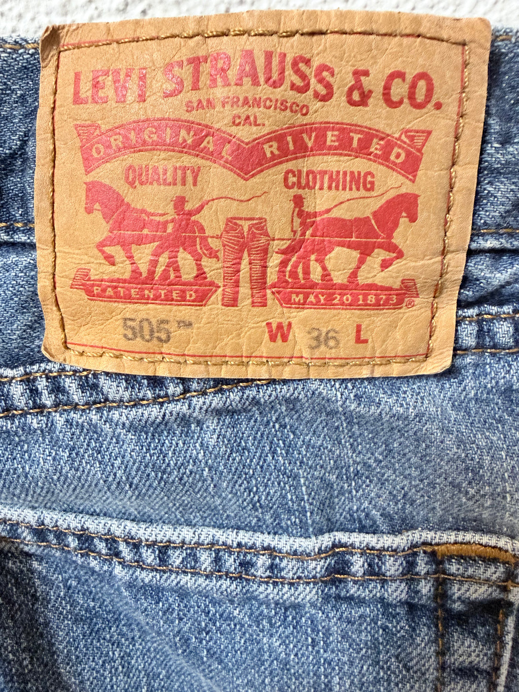 Levi 505's denim jorts -