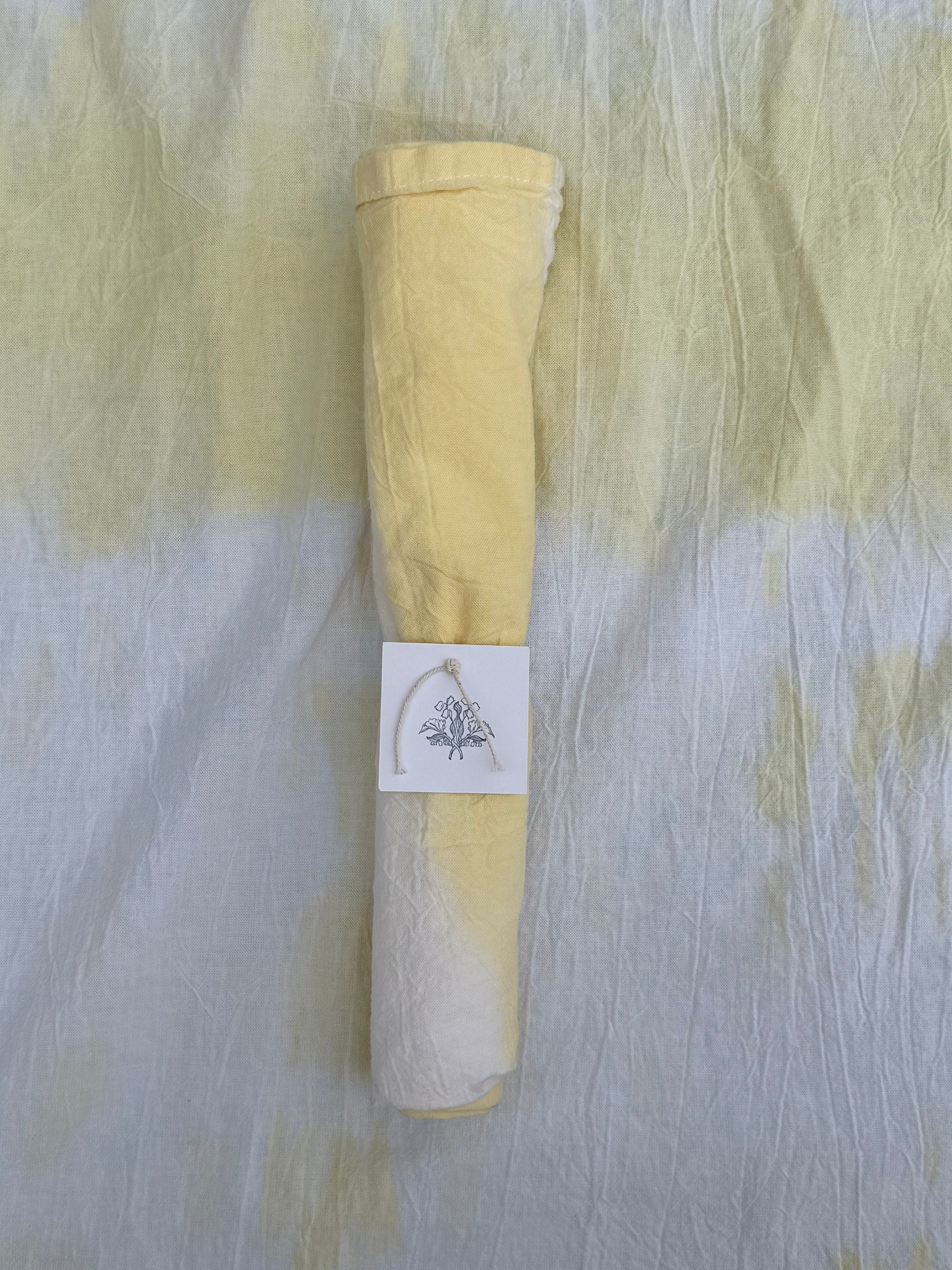 Natural Dyed Tea Towel - Marigold