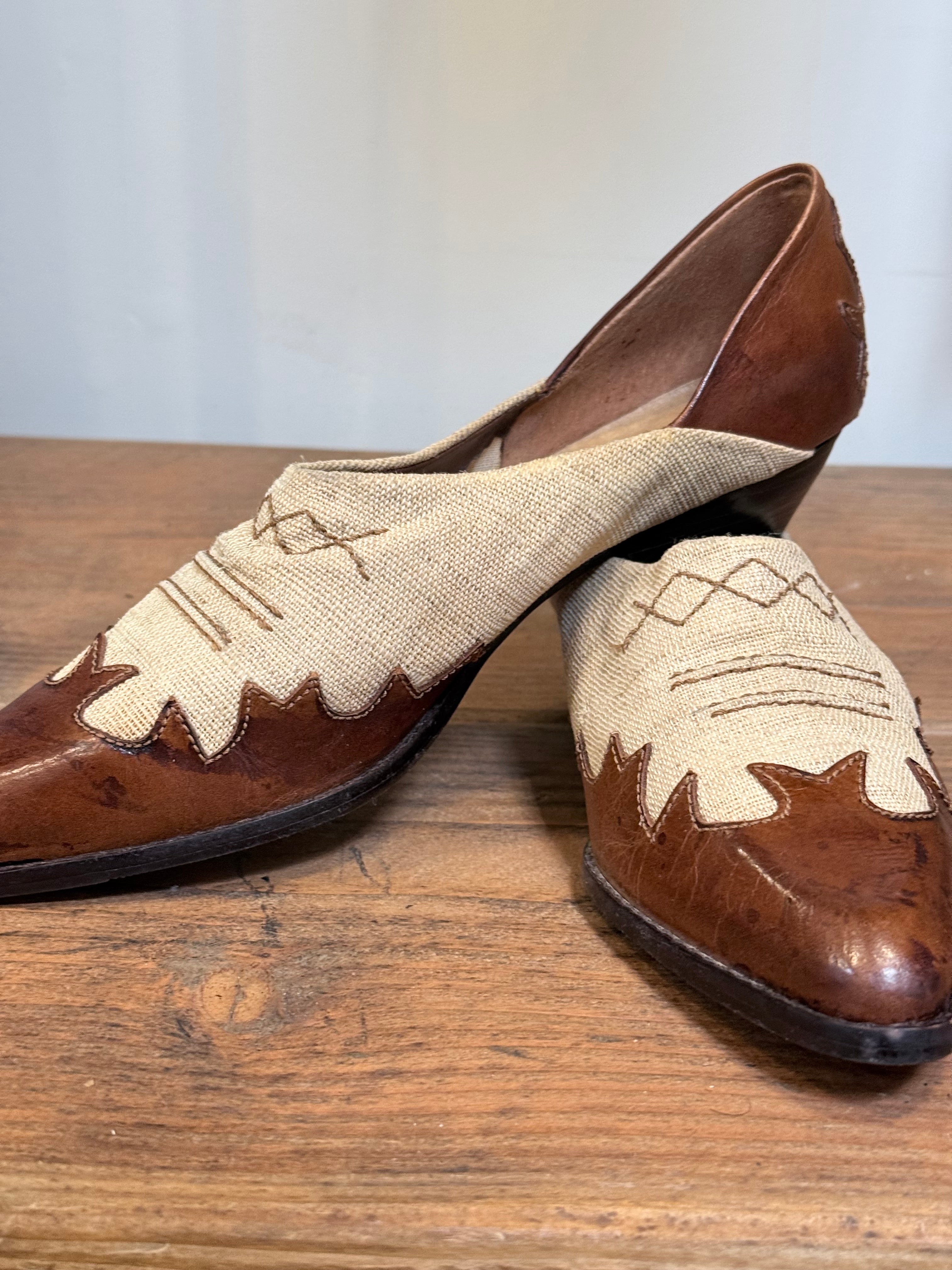 90's cowboy slip ons