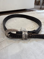 Black leather belt