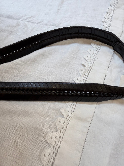 Black leather belt