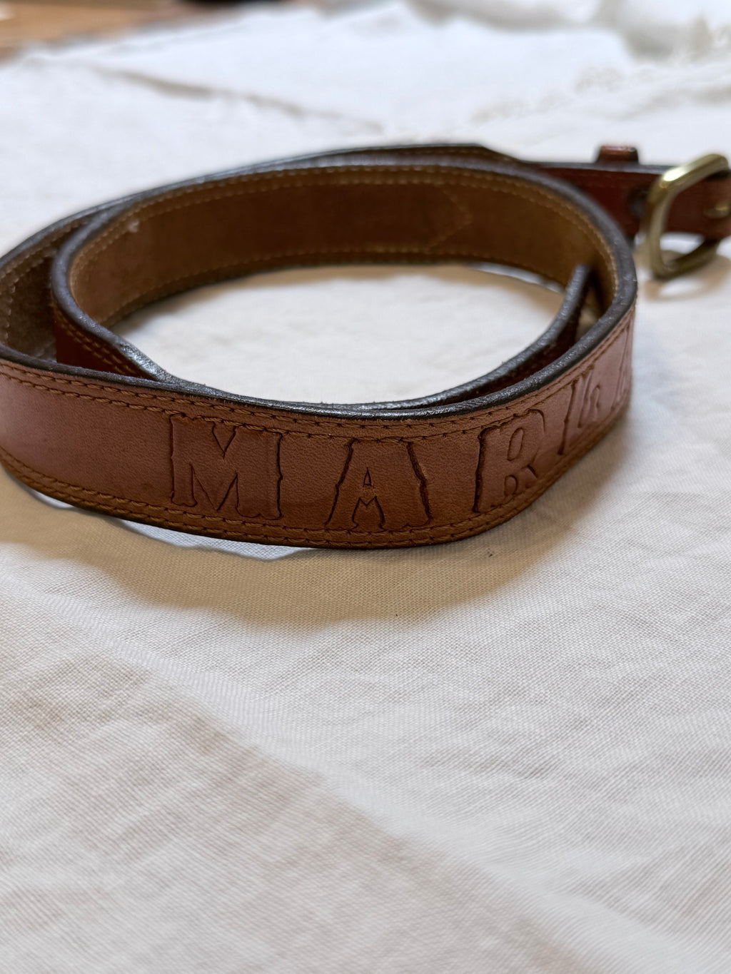 Marla brown leather belt