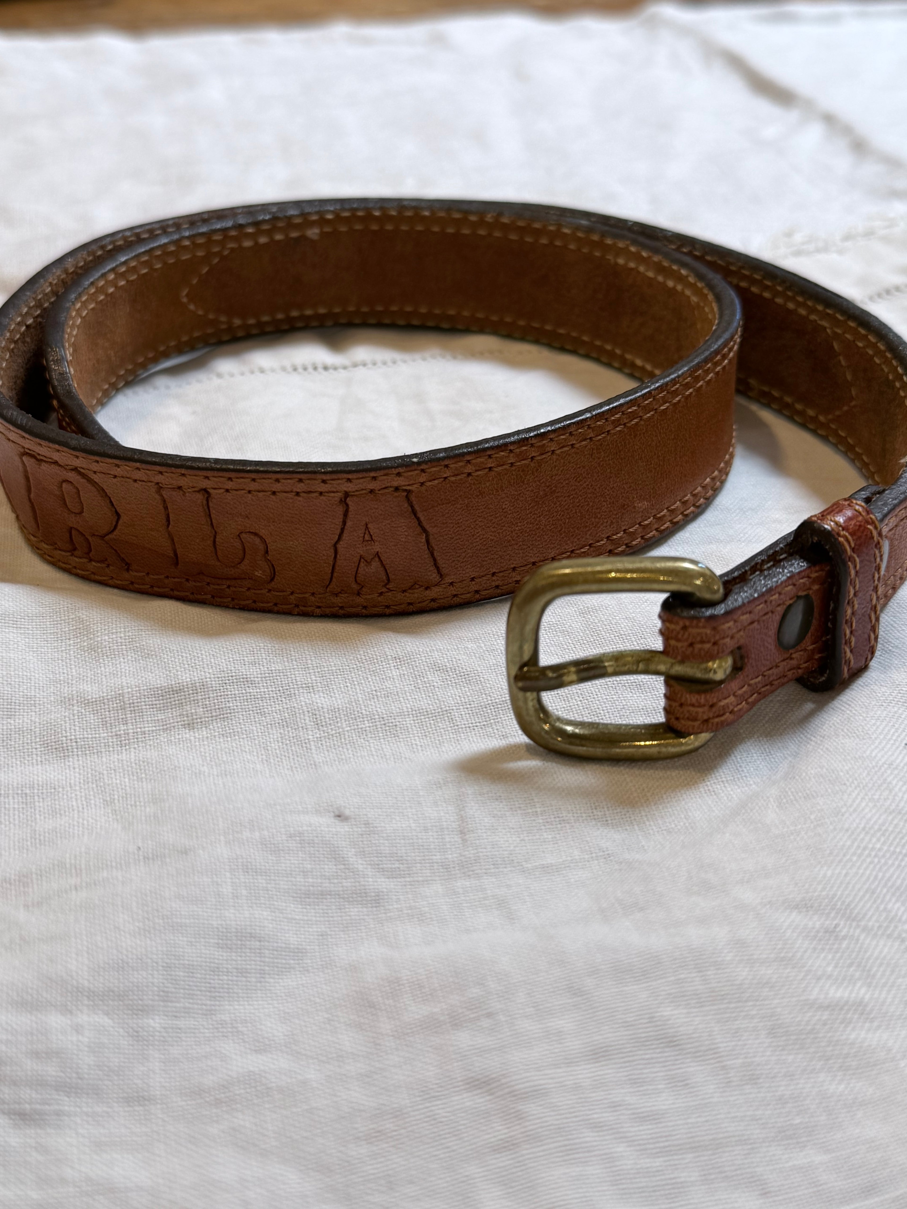 Marla brown leather belt