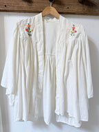 Bohemian embroidered cotton blouse