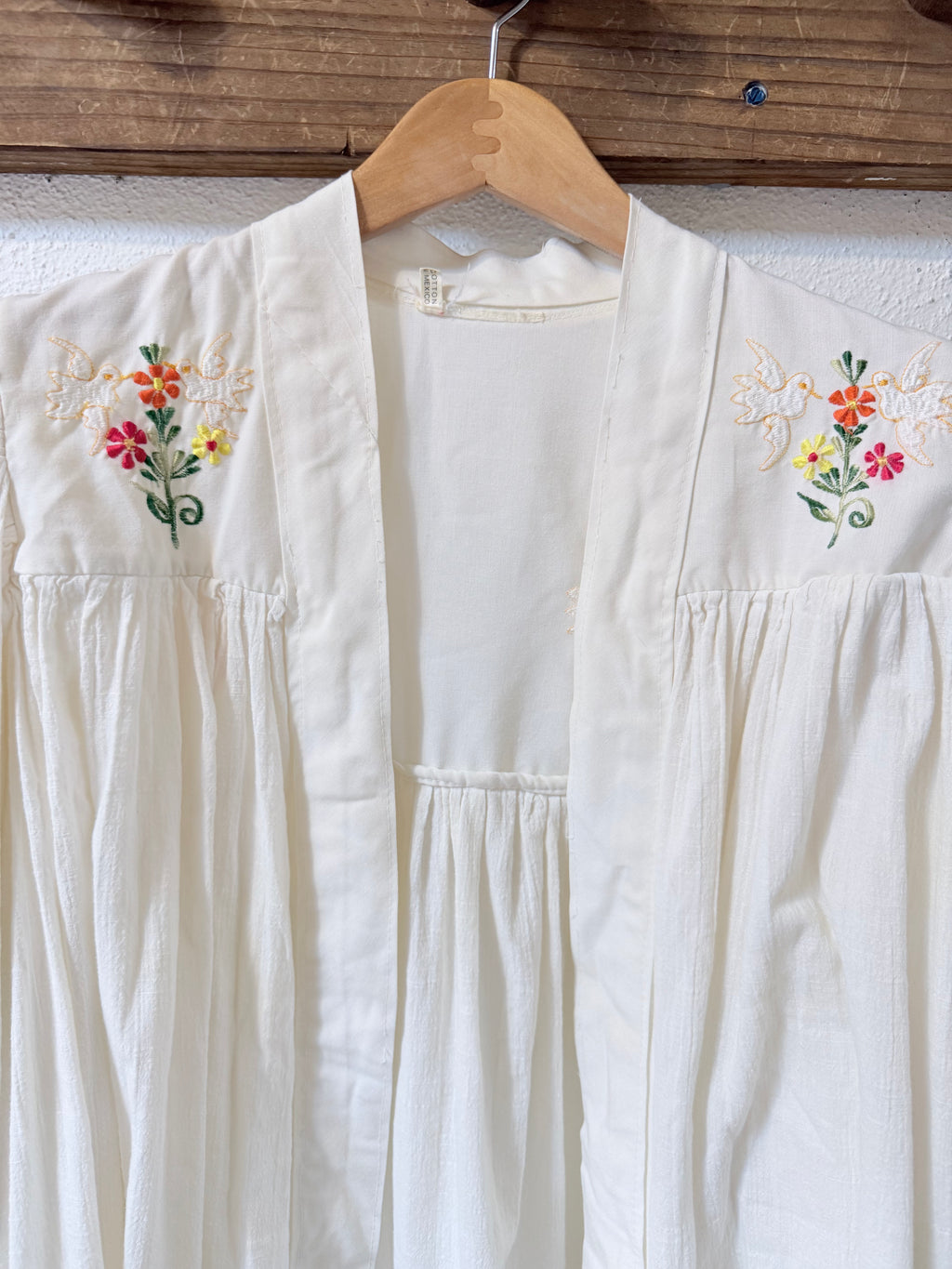Bohemian embroidered cotton blouse