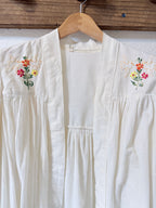 Bohemian embroidered cotton blouse