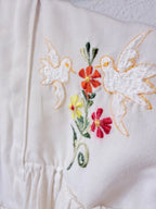 Bohemian embroidered cotton blouse