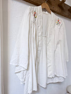 Bohemian embroidered cotton blouse